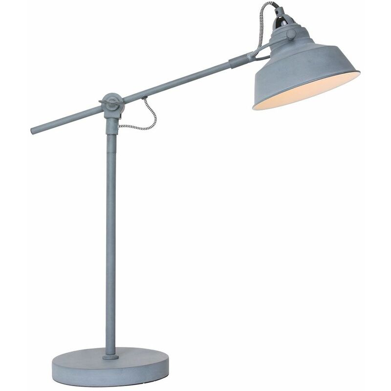 Image of Lampada da tavolo retrò grigio soggiorno illuminazione sala da pranzo lampada da lettura filament in un set che include lampadine a led
