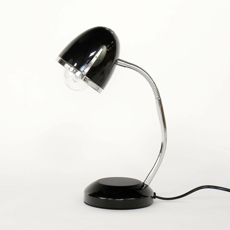 Lampada da tavolo retrò nera flessibile - Nero