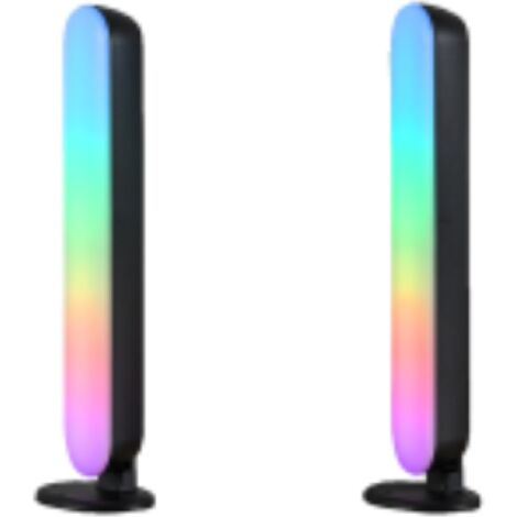 Lampada da tavolo RGB musicale nera 2pz con telecomando