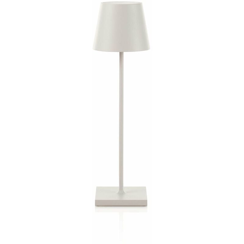 Image of Tft Home Furniture - Lampada da tavolo ricaricabile kima bianco