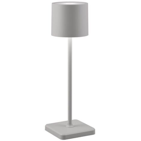 Lampada da tavolo ricaricabile LED 1W IP54 grigia RL