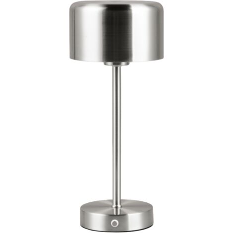 Lampada da tavolo ricaricabile LED 1W nichel touch Jeff RL