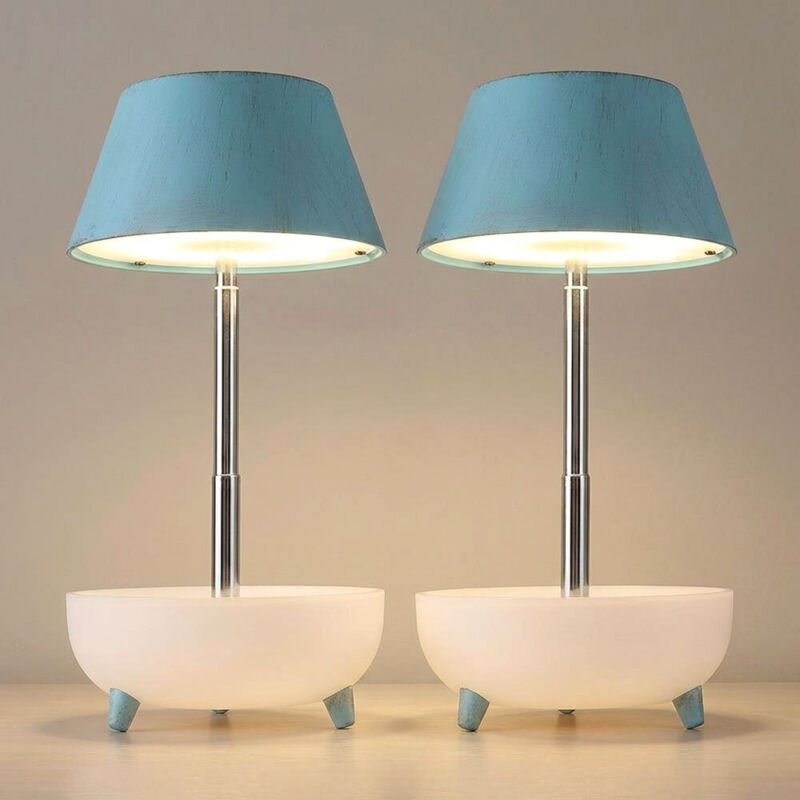 Lampada da tavolo ricaricabile LED touch dimmer lampada da tavolo regolabile in altezza lampada da comodino blu touch, USB, 1W 100Lm bianco caldo,