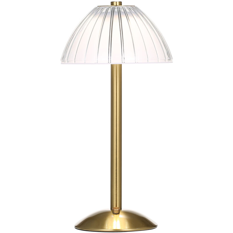 Image of Decdeal - Lampada da tavolo ricaricabile usb, lampada da comodino a led, lampada da lettura, con controllo touch dimmerabile, 3 colori chiari