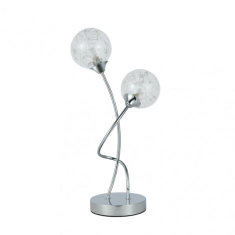 Lampada da tavolo rio de janeiro 2xg9 cromo 45x24x14 cm