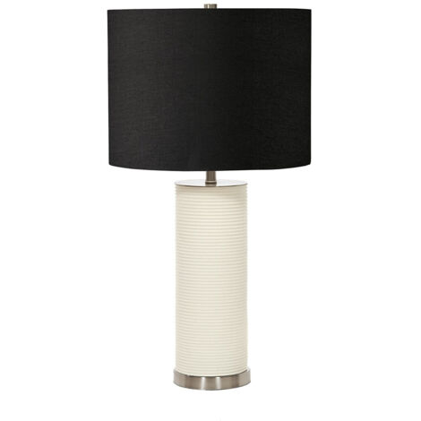 Lampada da tavolo Ripple porcellana bianca/nera 65cm Elstead