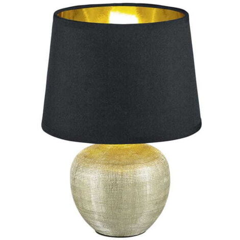 Lampada da tavolo RL Luxor oro/nero ceramica E14 H26cm