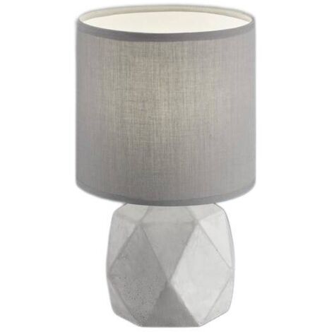 Lampada da tavolo RL Pike grigio argento cemento E14 28cm