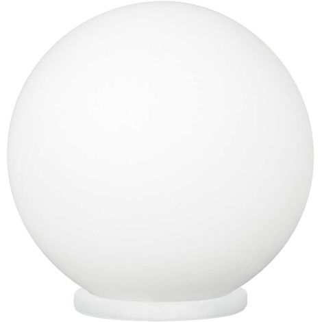 Eglo lampada da tavolo sfera piccola 60w attacco e27 nickel 85264