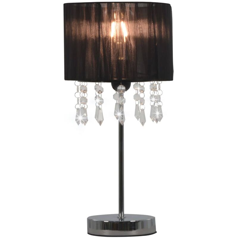 Vidaxl - Lampada da Tavolo Rotonda Nera E27