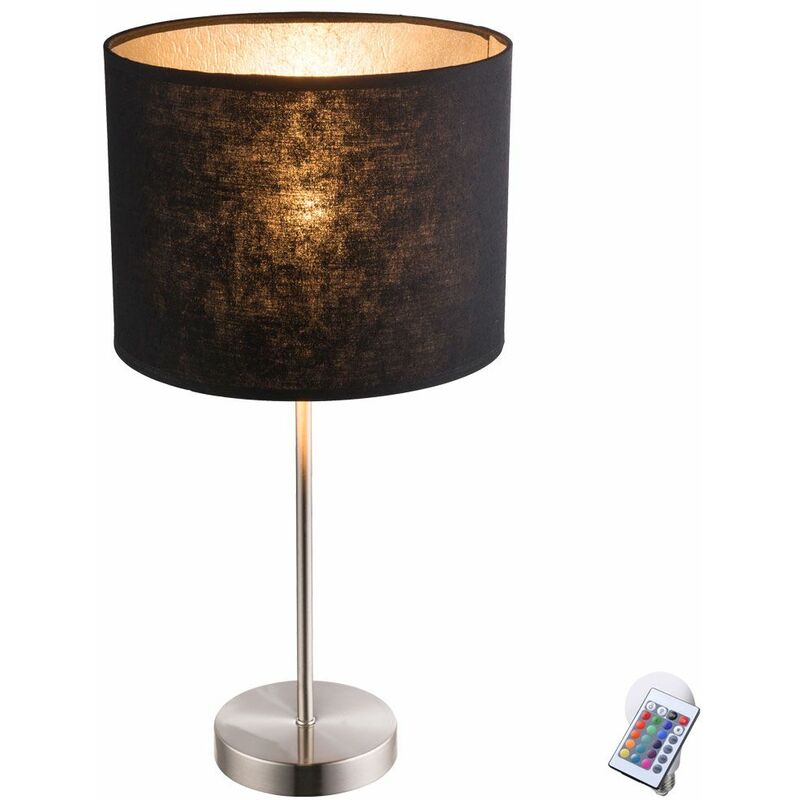 Image of Lampada da tavolo sala da pranzo lato lettura lampada interruttore tessile DIMMER in un set con lampadine LED RGB