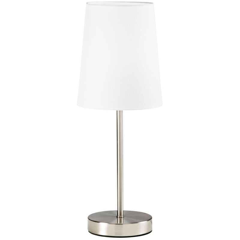Lampada da tavolo sally in metallo nichel con