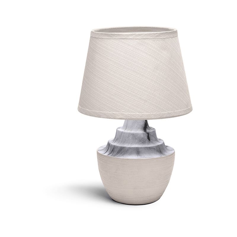 Image of Lampada Da Tavolo Scrivania E14 In Ceramica Comodino Abatjour Design Moderno