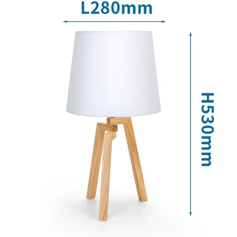 Lampade Da Comodino Lampada Da Notte In Legno Massimo In Legno Solido  Semplice Scrivania Rotonda Lampada Da Comodino Con Tonalità In Tessuto Da  33,77 €