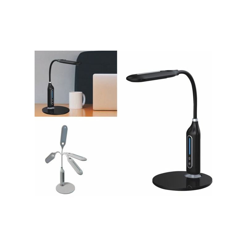 Image of Topolenashop - lampada da tavolo scrivania led luce touch snodabile dimmerabile 3 modalita'