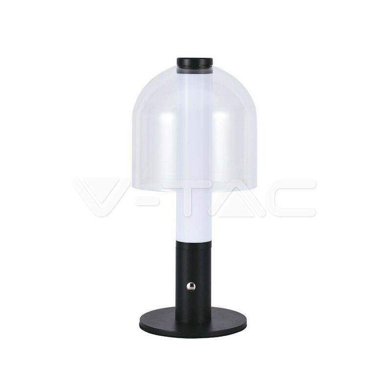 Image of Lampada da tavolo scrivania led ricaricabile 1800MAH 3IN1 nera vetro trasparente