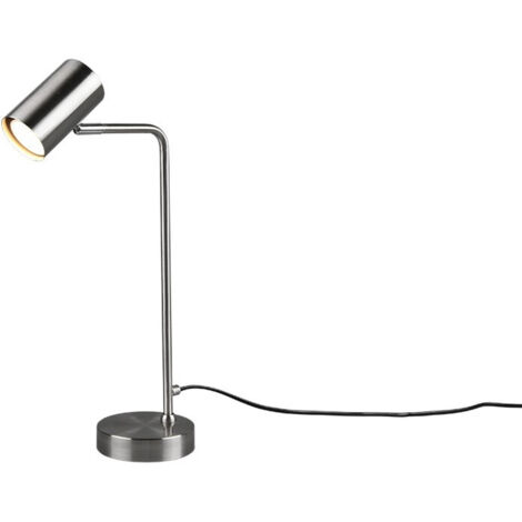 Lampada da Tavolo Scrivania Moderna Spot Cilindro Acciaio 5W Marley GD Trio