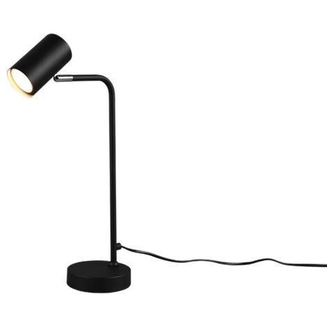 Lampada da Tavolo Scrivania Moderna Spot Cilindro Nero 5W Marley GD Trio
