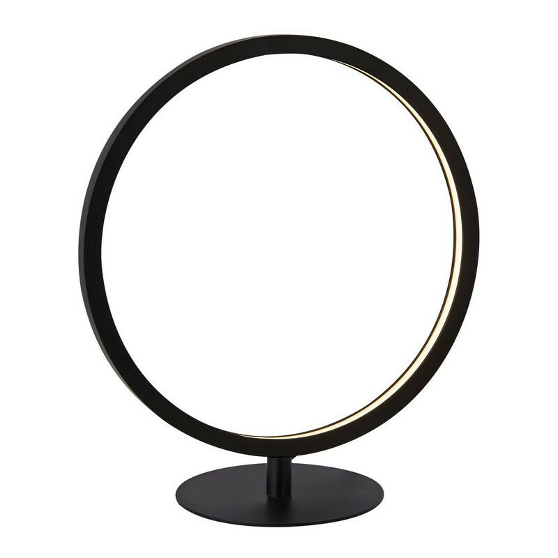 Image of Lampada da tavolo Searchlight Cirque ad anello a 1 luce, colore nero opaco