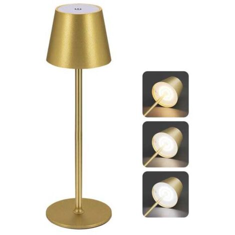 Lampada da Tavolo Senza Fili Ricaricabile – Lampada LED Touch 3 Temperature di Colore