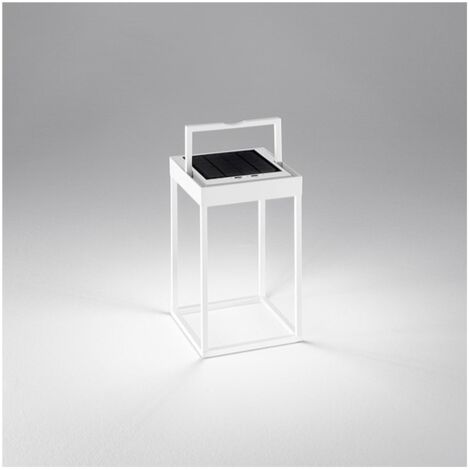 Lampada da tavolo solare e ricaricabile CAGE di Perenz Bianco Opaco H30cm