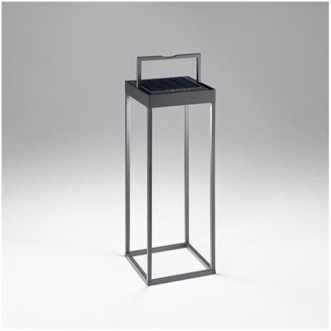 Lampada da tavolo solare e ricaricabile CAGE di Perenz Grigio Scuro H50cm