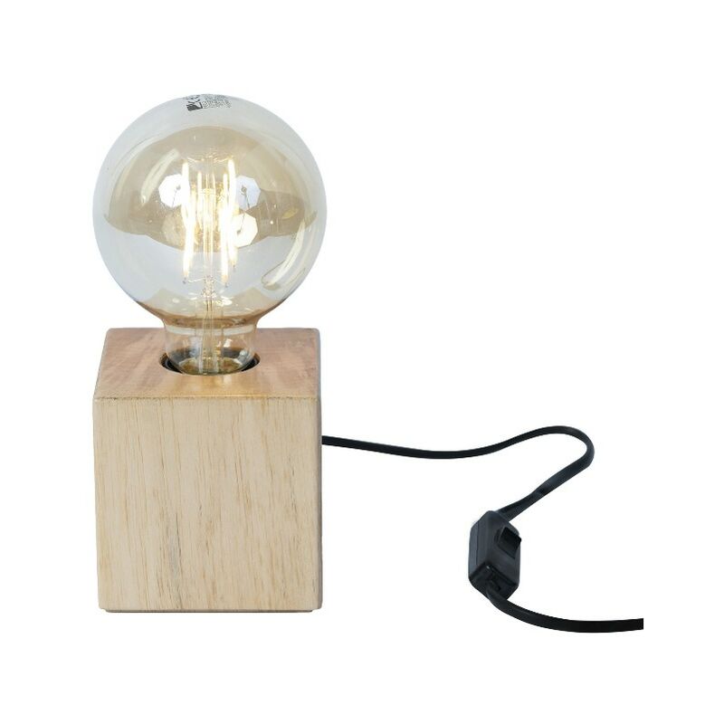 Image of Lampada da Tavolo Sondrio, Legno, Rovere, 10x10x10 cm