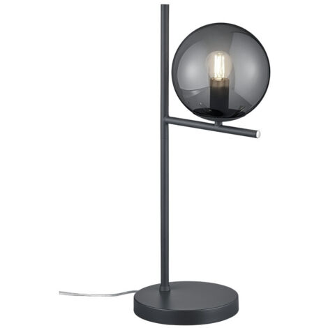 Lampada da Tavolo Studio Scrivania E14 4W Antracite Sfera Fume 52cm Pure GD Trio