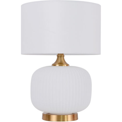 Lampada da tavolo Tamiza bianco-oro E27 Light Prestige