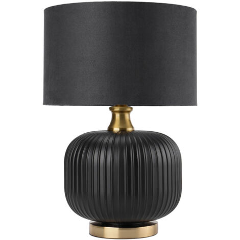 Lampada da tavolo Tamiza piccola nera/oro E27 48cm