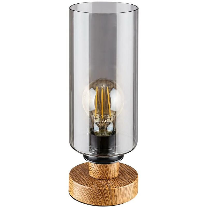 Image of Rabalux - Lampada da tavolo Tanno in metallo in metallo vetro tintato E27 1 x max.25W b: 26 cm Ø10 cm