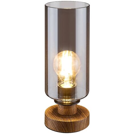 Lampada da tavolo Tanno in metallo in metallo vetro tintato E27 1 x max.25W B: 26 cm Ø10 cm