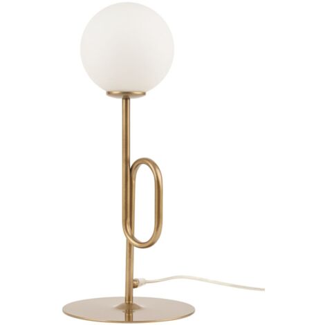 Lampada da tavolo Tes oro, vetro opale, G9 12W Sigma