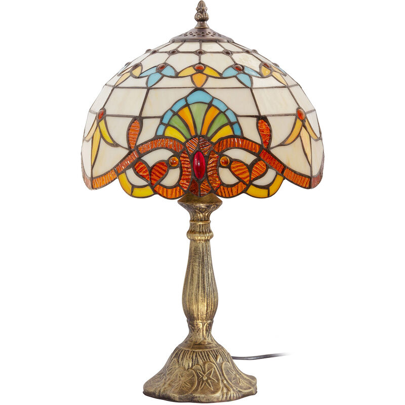 Image of Lampada da tavolo Tiffany - Cristallo Multicolore - Vetro, Resina - Multicolore