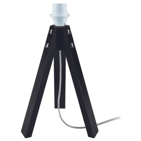 Lampada da tavolo treppiede Deco  legno nero