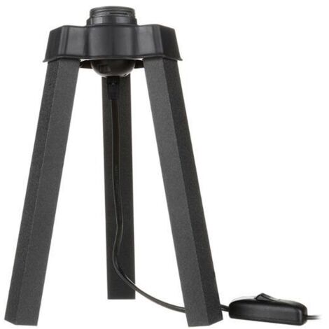 Lampada da tavolo treppiede legno color nero - Piko MDL4769