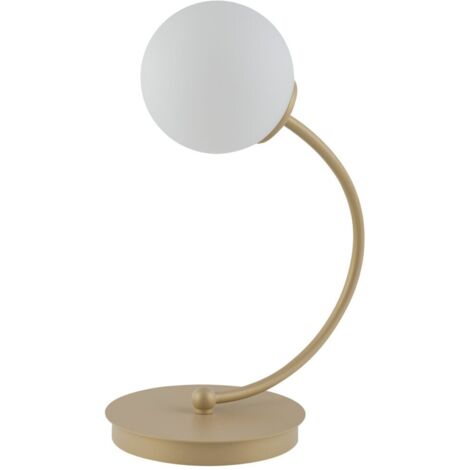 Lampada da tavolo Velvet oro-beige sfera bianca G9 Sigma