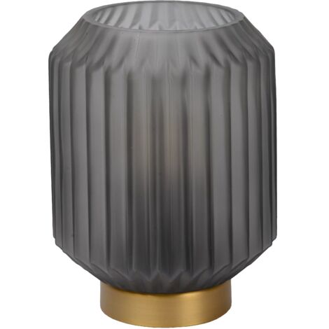 Lampada da tavolo vetro fumé oro E14 Sueno Lucide