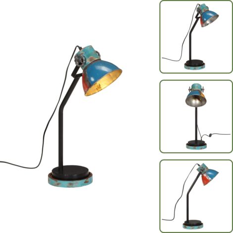 Lampada da tavolo - vidaXL Lampada da Scrivania 25 W Multicolore 18x18x60 cm E27 - Lampada da soggiorno