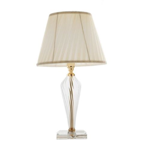 Lampada da tavolo VILLA in vetro lavorato a mano Oro 25x47 cm