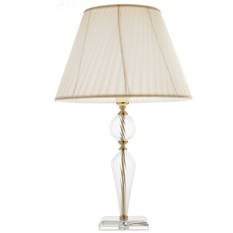 Lampada da tavolo VILLA in vetro lavorato a mano Oro 40x66 cm