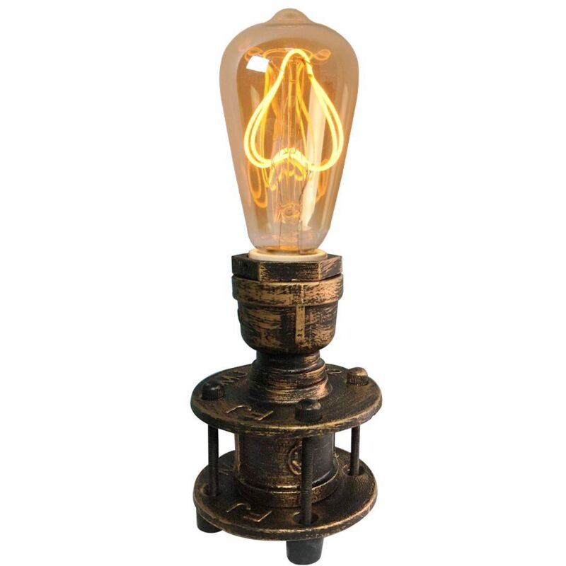 Image of Lampada da tavolo vintage color bronzo E27