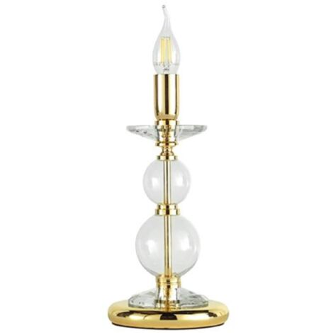 Lampada da tavolo VIVALDI 14x30 cm in vetro lavorato a mano Oro