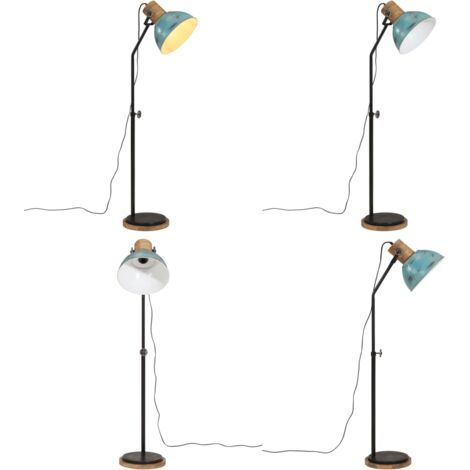 Lampada da Terra 25 W Blu Anticato 30x30x100-150 cm E27 - Illuminazione - Stile industriale