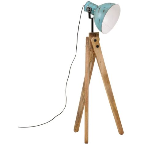 Lampada da Terra 25 W Blu Anticato 45x45x120 cm E27 vidaXL