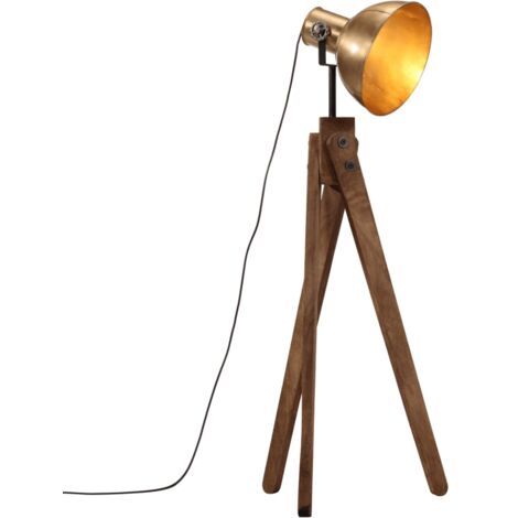 Lampada da Terra 25 W Ottone Anticato 45x45x120 cm E27 vidaXL