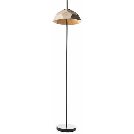 Lampada da Terra Ø34xH160 cm in Cartone Riciclato e Metallo Egg Tortora