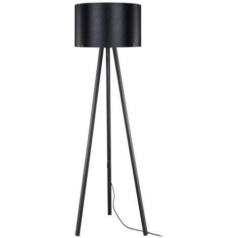 Lampada da terra 36x136,5 cm tessuto nero
