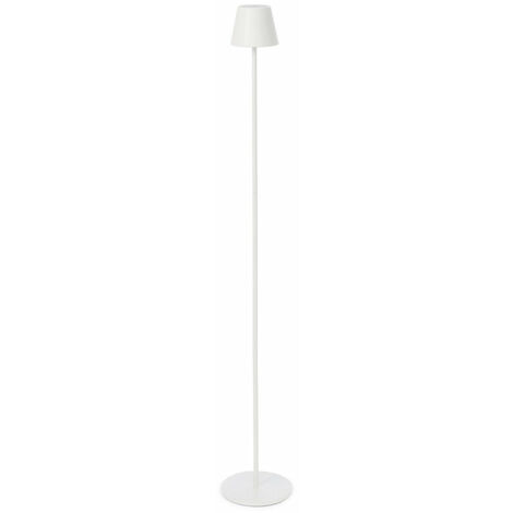 Lampada da Terra a Led  Ø17x115 cm in Metallo Etna Bianca