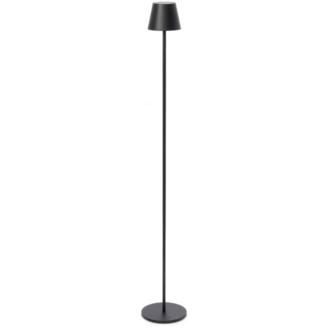 Lampada da Terra a Led  Ø17x115 cm in Metallo Etna Nera